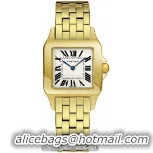 Cartier Santos Demoiselle 18k Yellow Gold Ladies Swiss Quartz Wristwatch-W25062X9