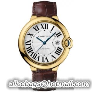 Cartier Ballon Bleu Large Series Wonderful 18k Yellow Gold Mens Automatic Wristwatch-W6900551