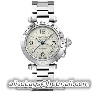 Cartier Pasha Fashionable Stainless Steel Mens Automatic Wristwatch-W31078M7