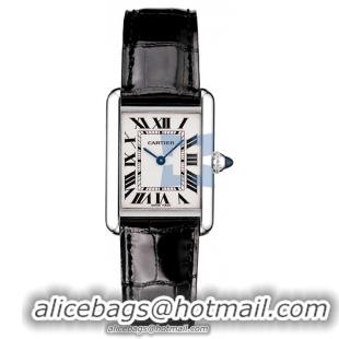 Cartier Tank Louis Fashionable 18k White Gold Ladies Swiss Quartz Wristwatch-W1541056