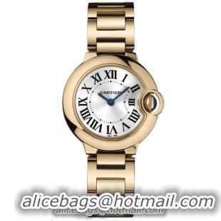 Cartier Ballon Bleu Small Series Beautiful 18k Rose Gold Ladies Swiss Quartz Wristwatch-W69002Z2