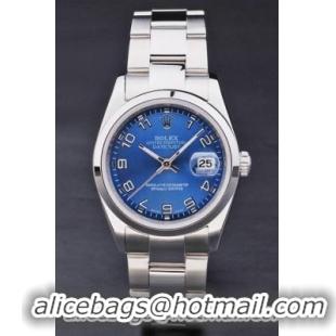 Rolex Datejust Blue Stainless Steel 33mm Men Watch-RD3824