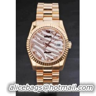 Rolex Datejust 18k Rose-Gold Plated Steel 34mm Watch-RD3753