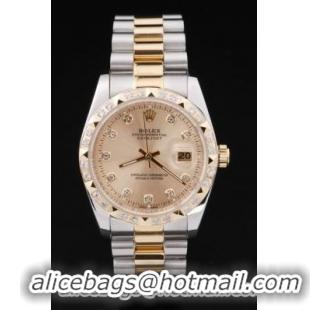 Rolex Datejust Diamond Bzel Stainless Steel Watch-RD2410