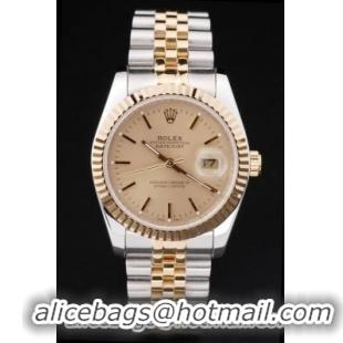 Rolex Datejust Golden Round Cutwork Men Watch-RD2363