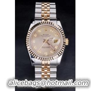 Rolex Datejust Golden Cutwork 34mm Watch-RD3742