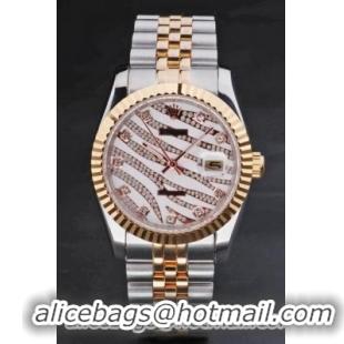 Rolex Datejust Golden Cutwork 34mm Watch-RD3749