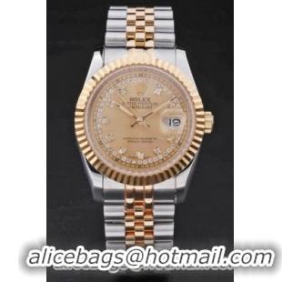 Rolex Datejust Golden Round Cutwork Men Watch-RD3882