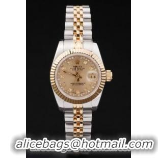 Rolex Datejust Mechanism Golden Surface Watch-RD2458