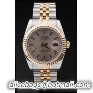 Rolex Datejust Golden Surface Round Cutwork Watch-RD2361