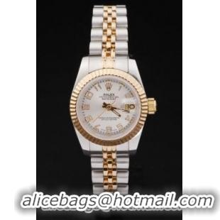 Rolex Datejust Mechanism Golden&White Surface Watch-RD2459