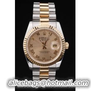 Rolex Datejust Golden Surface Stainless Steel Watch-RD2408