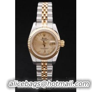 Rolex Datejust Mechanism Rose Golden Surface Women Watch-RD2461