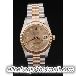 Rolex Datejust Mechanism Golden Surface Cutwork Watch-RD2433