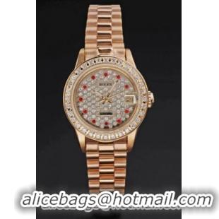 Rolex Datejust Rose Gold Surface 25 mm Women Watch-RD3849