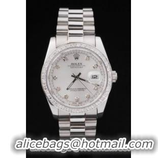 Rolex Datejust Mechanism White Diamond Men Watch-RD2416