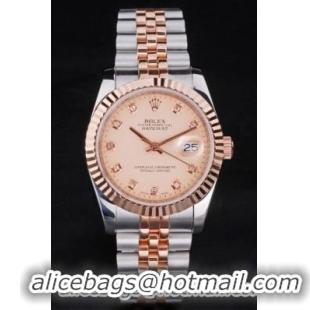 Rolex Datejust Rose Gold Surface 34mm Men Watch-RD3848