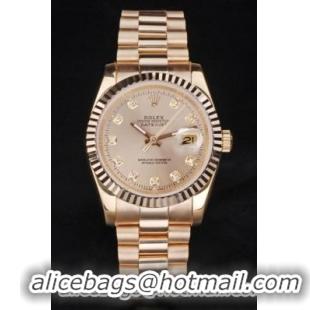 Rolex Datejust Stainless Steel Golden Surface Watch-RD3869