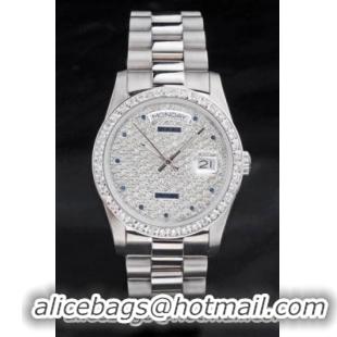 Rolex Day-Date Diamond Cutwork 37mm Men Watch-RD3841