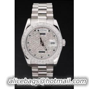 Rolex Day-Date Diamond Round Cutwork Watch-RD2429