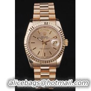 Rolex Day-Date Golden Surface Cutwork Men Watch-RD3838