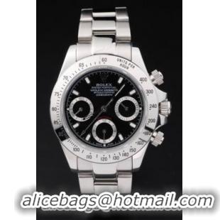 Rolex Daytona Mechanism Black Stainless Steel Watch-RD2422