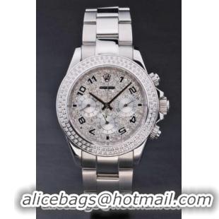 Rolex Daytona Mechanism Silver Diamond 39mm Men Watch-RD3797