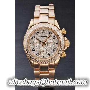 Rolex Daytona Mechanism Golden Diamond 39mm Men Watch-RD3796