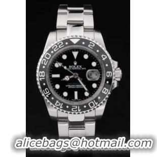 Rolex GMT-Master II Black Stainless Steel Men Watch-RM2418