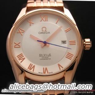 OMEGA DE VILLE Co-AXIAL CHRONOMETER Red Gold on Red Gold Strap OM77027