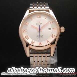 OMEGA DE VILLE Co-AXIAL CHRONOMETER Red Gold on Steel Strap OM77018