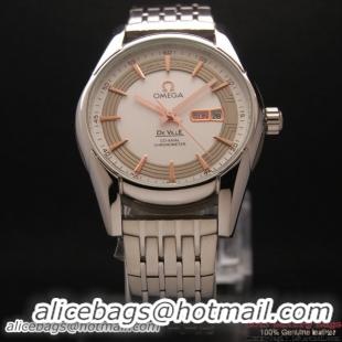 OMEGA DE VILLE HOUR VISION ANNUAL CALENDAR Steel on Steel Strap OM77113