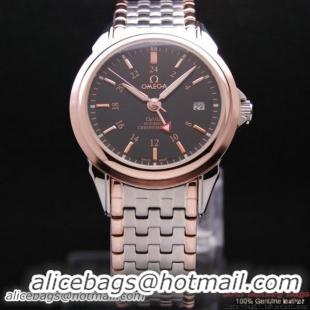 OMEGA DE VILLE Automatic Chronometer Red Gold on Steel Strap OM77215