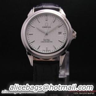 OMEGA DE VILLE Chronometer Steel on Black Strap OM77306