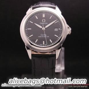 OMEGA DE VILLE Chronometer Steel on Black Strap OM77308