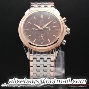 OMEGA DE VILLE CO-AXIAL Chronometer Red Gold on Steel Strap OM77516