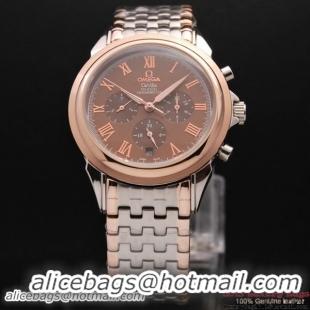 OMEGA DE VILLE CO-AXIAL Chronometer Red Gold on Steel Strap OM77518