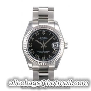 Rolex Datejust Series Fashionable Unisex Automatic Midsize Wristwatch 178274BKRO