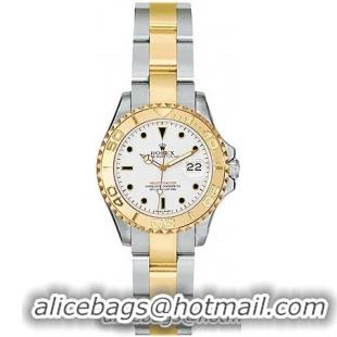 Rolex Yachtmaster Series Elegant Ladies Automatic 18kt Yellow Gold Unidirectional Rotating Wristwatch 169623-WSO