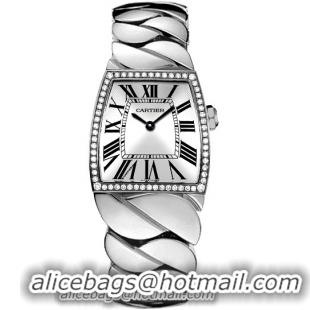 Cartier La Dona Series 18k White Gold Midsize Ladies Swiss Quartz Wristwatch-WE60019G