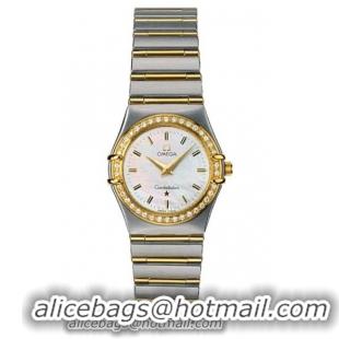 Omega Constellation 18kt Yellow Gold Mini Ladies Diamonds Watches 1277.70.00