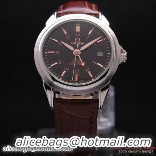 OMEGA DE VILLE Automatic Chronometer Steel on Brown Leather Strap OM77218