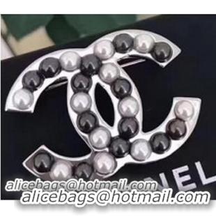 Charming Chanel Brooch A98457 Black/White 2017