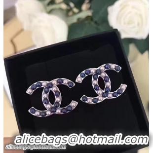 Duplicate Chanel Earrings A98461 Light Pink/Blue 2017