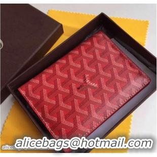 Lowest Cost Goyard Passport Holder 020109 Red