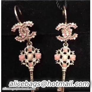 Fashion Chanel CC Key Earrings 31405 Pink