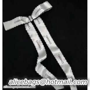 Good Product Chanel Bow Ribbon Brooch 31410 White