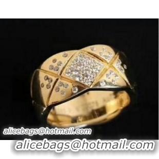 Luxury Discount Chanel Coco Crush Ring 31939 Yellow Gold With Diamonds 2018