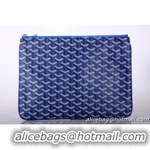 Cheapest 2014 Goyard New Design Ipad Bag Small Size 020113 Blue