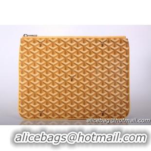 Discount 2014 Goyard New Design Ipad Bag Small Size 020113 Yellow